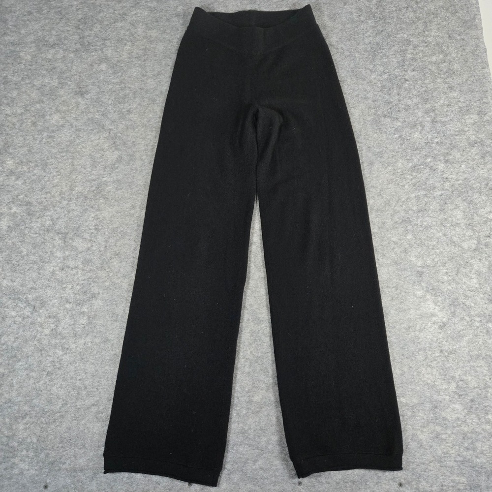 Quinn Womens Black Cashmere Wide Leg Knit Lounge Pants XS